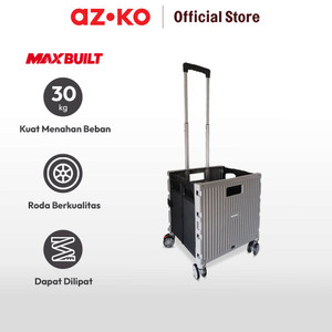 AZKO Maxb Troli Lipat Portabel 4 Roda 30 Kg - Abu-Abu