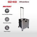 AZKO Maxb Troli Lipat Portabel 4 Roda 30 Kg - Abu-Abu