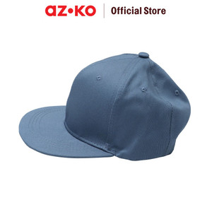 AZKO Ataru Topi Baseball 6 Panel Flat - Biru Brim
