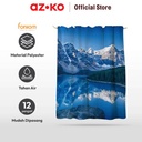 AZKO Forhom 180x180 Cm Tirai Kamar Mandi Dengan Hooks Mountain