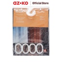 AZKO Forhom 180x180 Cm Tirai Kamar Mandi Dengan Hooks Bigben