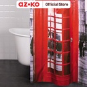 AZKO Forhom 180x200 Cm Tirai Kamar Mandi Dengan Hooks M