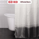 AZKO Forhom 180x200 Cm Tirai Kamar Mandi Dengan Hooks - Abu-Abu