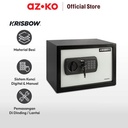 AZKO Krisbow 35x25x25 Cm Brankas Besi 25nek 1/3 Mm - Hitam/putih