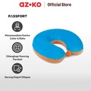 AZKO Passport Bantal Leher Sunset - Biru/Oranye