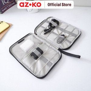 AZKO Passport Ukuran L Tas Organizer Perangkat Digital - Hitam