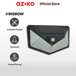AZKO Krisbow Zura Lampu Dinding Outdoor Solar 2 Watt 3000k 210 Lumens
