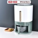 AZKO Kris 12 Kg Tempat Beras Dengan Pengukur Dan Saringan - Putih