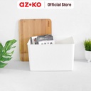 AZKO Stora 38.5X29.5X23 Cm Kotak Penyimpanan Dengan Tutup - Putih
