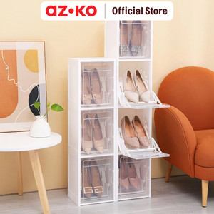AZKO Stora Set 2 Pcs Kotak Sepatu Stand - Putih