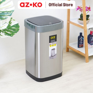 AZKO Eko 40 Ltr Tempat Sampah Sensor Ecosmart Matt Steel