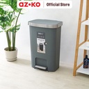 AZKO Eko 50 Ltr Hana Tempat Sampah Pedal Square - Abu-Abu