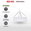 AZKO Stora Jemuran Baju Gantung Lipat Mesh - Putih