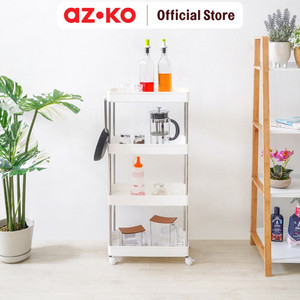 AZKO Stora Rak Troli 4 Tingkat - Putih