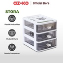 AZKO Stora 13.4x17x17 Cm Laci Penyimpanan Mini 3 Tingkat