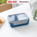 AZKO Kris 1.25 ltr Kotak Makan 3 Sekat Plastik - Biru