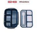 AZKO Kris 1 ltr Kotak Makan 4 Sekat - Biru