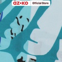 AZKO Forhom 180x180 Cm Tirai Kamar Mandi Dengan C Hooks Sea - Biru