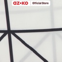 AZKO Forhom 180x180 Cm Tirai Kamar Mandi Dengan Hooks Geometri