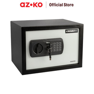 AZKO Krisbow 35x25x25 Cm Brankas Besi 25nek 1/3 Mm - Hitam/putih