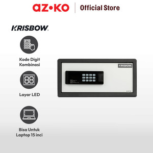 AZKO Krisbow 42x37x20 Cm Brankas Hotel 1.5/4 Mm H2702m - Hitam/putih