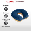AZKO Passport Bantal Leher Deep Sea - Biru Tua