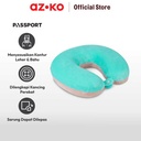 AZKO Passport Bantal Leher Aloha - Hijau/Krem