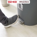 AZKO Eko 55 Ltr Hana Tempat Sampah Pedal Semi Round - Abu-Abu
