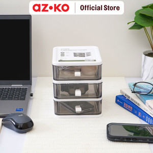 AZKO Stora 13.4x17x17 Cm Laci Penyimpanan Mini 3 Tingkat