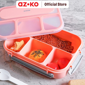 AZKO Kris 1 ltr Kotak Makan 4 Sekat - Pink