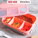 AZKO Kris 1 ltr Kotak Makan 4 Sekat - Pink