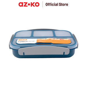 AZKO Kris 1 ltr Kotak Makan 4 Sekat - Biru