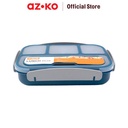 AZKO Kris 1 ltr Kotak Makan 4 Sekat - Biru