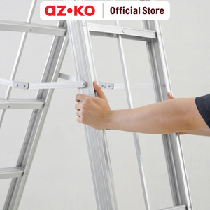 AZKO Fixsteps 2.1 Mtr Tangga Lipat Aluminium Stick 2X6 Step