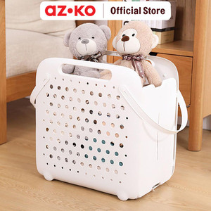 AZKO Stora Keranjang Laundry Lipat - Putih