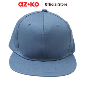 AZKO Ataru Topi Baseball 6 Panel Flat - Biru Brim