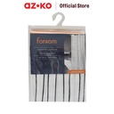 AZKO Forhom 180x180 Cm Tirai Kamar Mandi Dengan Hooks Stripe - Biru