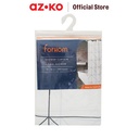 AZKO Forhom 180x180 Cm Tirai Kamar Mandi Dengan Hooks Geometri