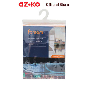 AZKO Forhom 180x180 Cm Tirai Kamar Mandi Dengan Hooks Bigben