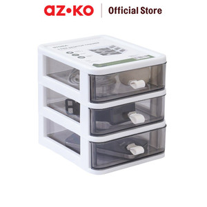 AZKO Stora 13.4x17x17 Cm Laci Penyimpanan Mini 3 Tingkat