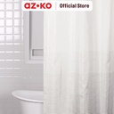 AZKO Forhom 180x200 Cm Tirai Kamar Mandi Dengan Hooks - Abu-Abu