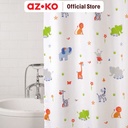 AZKO Forhom 180x200 Cm Tirai Kamar Mandi Dengan Hooks Multi