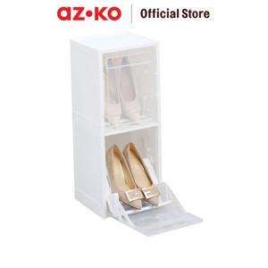 AZKO Stora Set 2 Pcs Kotak Sepatu Stand - Putih