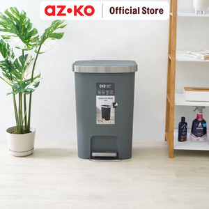 AZKO Eko 50 Ltr Hana Tempat Sampah Pedal Square - Abu-Abu