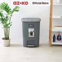 AZKO Eko 50 Ltr Hana Tempat Sampah Pedal Square - Abu-Abu