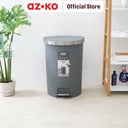 AZKO Eko 55 Ltr Hana Tempat Sampah Pedal Semi Round - Abu-Abu