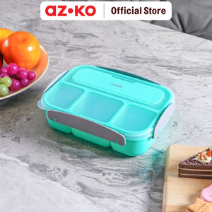 AZKO Kris 1 ltr Kotak Makan 4 Sekat - Hijau