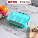 AZKO Kris 1 ltr Kotak Makan 4 Sekat - Hijau