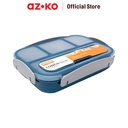 AZKO Kris 1 ltr Kotak Makan 4 Sekat - Biru