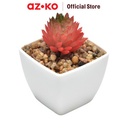 AZKO Ataru Tanaman Artifisial Kaktus Dengan Pot - Merah